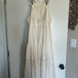 Women's overall White Maxi Dress